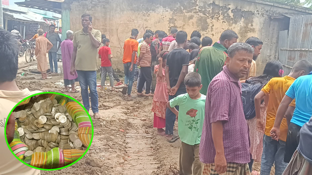 মাটি খুঁড়তে মিলল কলসভর্তি মুদ্রা মাটি খুঁড়তে মিলল কলসভর্তি মুদ্রা