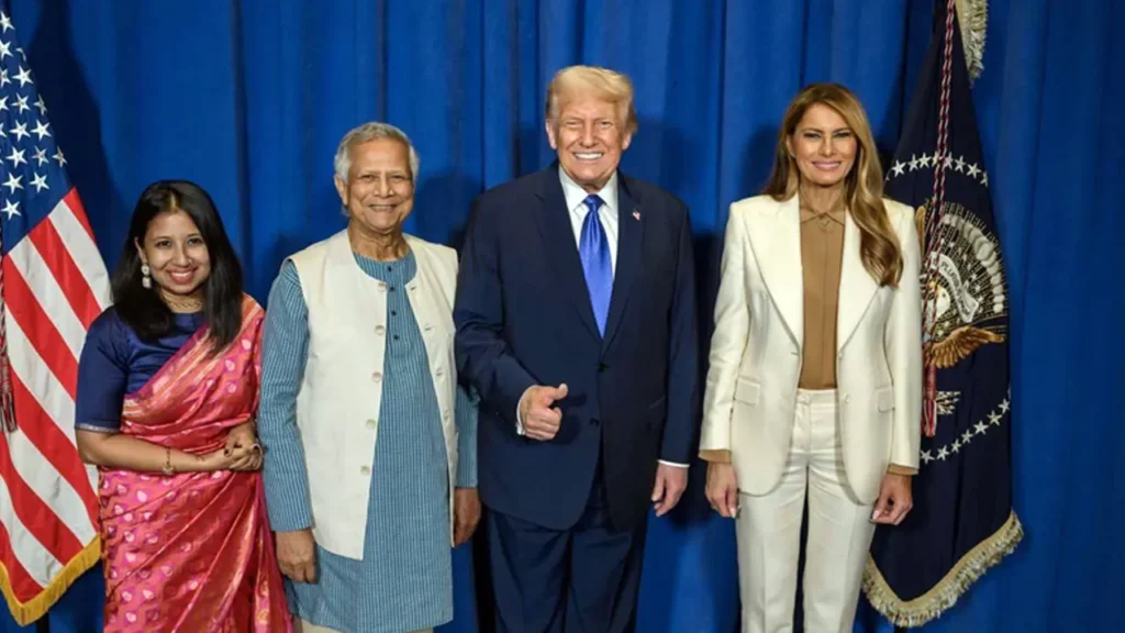 ট্রাম্পের সঙ্গে ড. ইউনূস ও তার মেয়ের ছবি প্রকাশ ট্রাম্পের সঙ্গে ড. ইউনূস ও তার মেয়ের ছবি প্রকাশ