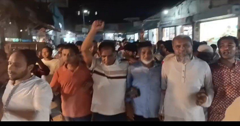 বরগুনার বামনায় বিএনপি'র শান্তি মিছিল