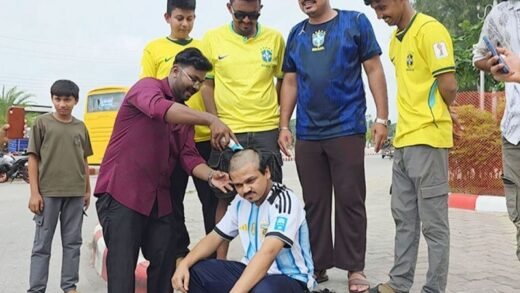 ঘোষণা দিয়ে মাথা ন্যাড়া করলেন আর্জেন্টিনা সমর্থক, রাখলেন কথা