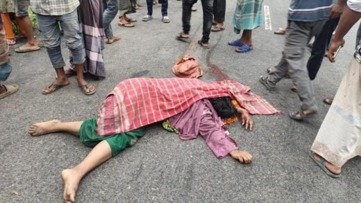 যমুনা লাইন পরিবহনের ধাক্কায় গৃহবধূ নিহত, প্রাণে বাঁচল দুই শিশু