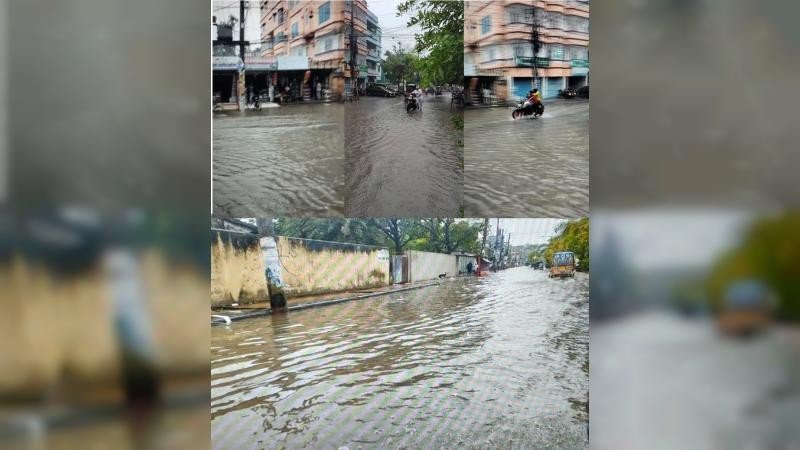 যশোরে টানা বৃষ্টিপাতে জলাবদ্ধতা: চরম ভোগান্তি