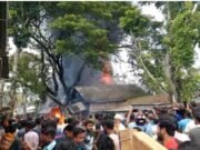 নাটোরের গুরুদাসপুরে জ্বালানী তেলের দোকান ও গোডাউনে অগ্নিকান্ড