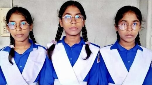 একসঙ্গে প্রাথমিকে বৃত্তি পেল নাটোরের জমজ তিন বোন