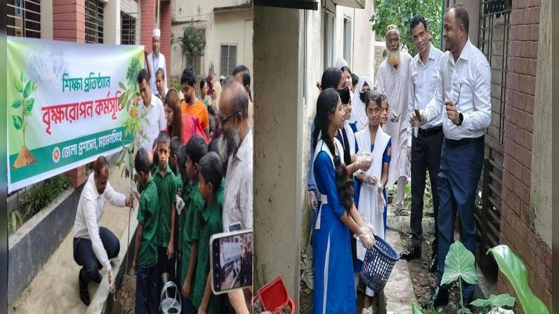 ময়মনসিংহে ‘স্কুল পরিচ্ছন্নতা অভিযান’ও বৃক্ষরোপণ কর্মসূচি অনুষ্ঠিত