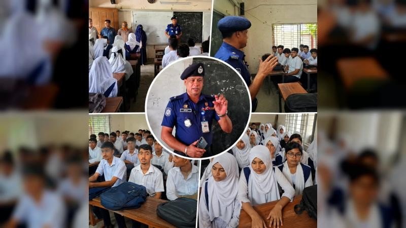 বাল্যবিবাহ ও সাইবার অপরাধমুক্ত সমাজ গঠনে শিক্ষার্থীদের সচেতন হওয়ার আহ্বান ওসির