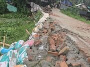 ৪ বছর ধরে নির্মাণ, ২ দিনেই ধসে পড়ল ৪ কোটি টাকার সড়ক