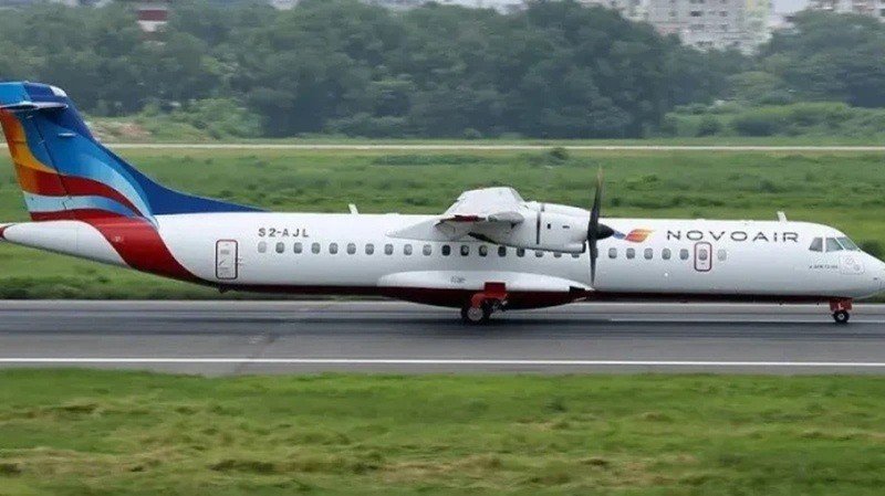 নভোএয়ারের ফ্লাইটে যান্ত্রিক ত্রুটি, জরুরি অবতরণ