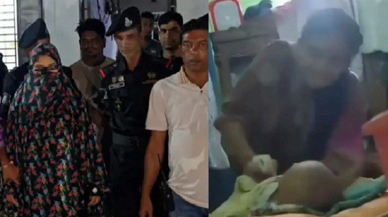 ২ মাসের শিশুর পা মুচড়ে দেয়ার ঘটনায় অভিযুক্ত সেই চাচি গ্রেপ্তার