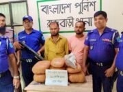 রাজবাড়ীতে সাড়ে ১১ কেজি গাঁজাসহ ২ মাদক ব্যবসায়ী গ্রেপ্তার
