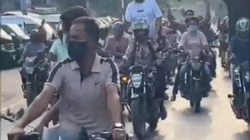 যশোরে আ'লীগের মোটরসাইকেল শোভাযাত্রা