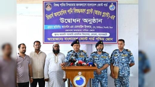 জয়মনির ঘোলে কোস্ট গার্ডের RO প্ল্যান্ট, নিরাপদ সুপেয় পানির সুবিধা পেল স্থানীয়রা