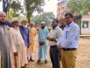 ঈদগাহ মাঠের উন্নয়নে ৬ কোটি টাকার প্রকল্প, পরিদর্শনে ইউএনও