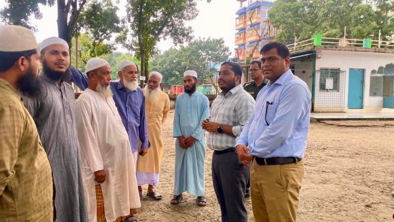 ঈদগাহ মাঠের উন্নয়নে ৬ কোটি টাকার প্রকল্প, পরিদর্শনে ইউএনও