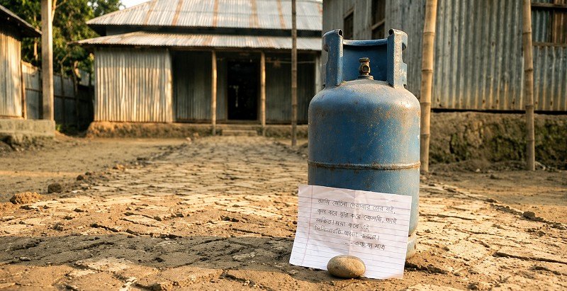 ‘আমি কোনো পেশাদার চোর নই’, চিরকুট লিখে সিলিন্ডার ফেরত দিল চোর