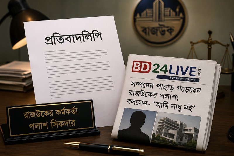 প্রকাশিত সংবাদের প্রতিবাদ জানালেন রাজউকের পলাশ