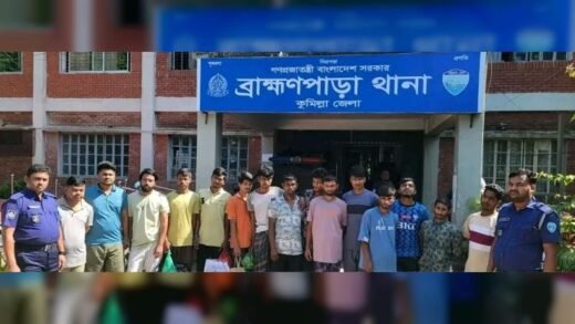 ব্রাহ্মণপাড়ায় পুলিশের বিশেষ অভিযান, ভারতীয় বাজিসহ গ্রেপ্তার ১৬