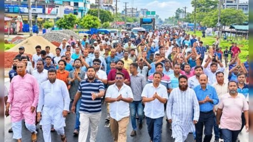 কার্যক্রম নিষিদ্ধ আওয়ামী লীগের নৈরাজ্যের প্রতিবাদে নন্দীগ্রামে বিএনপির বিক্ষোভ মিছিল