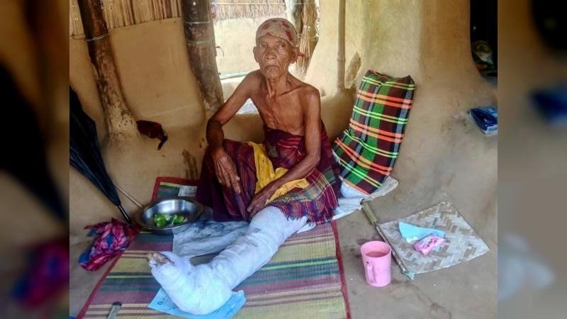 ঝিনাইগাতীতে মোটরসাইকেলের ধাক্কায় আহত বৃদ্ধার চিকিৎসা সহায়তার আকুতি