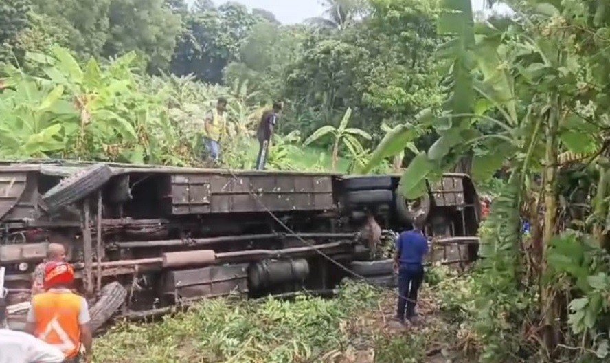 গোপালগঞ্জে বাস খাদে পড়ে নিহত ৩, আহত ৩০