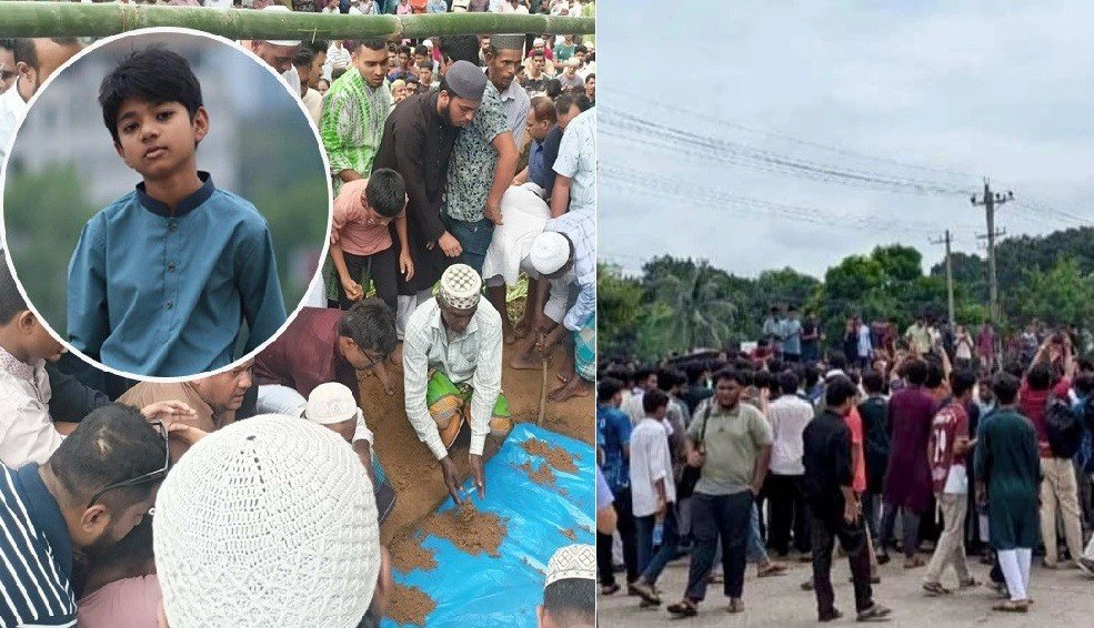 অপ্রতিমের দাফন সম্পন্ন: মহাসড়ক অবরোধ, হত্যাকারীদের বিচার দাবি