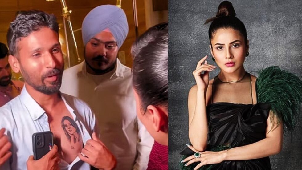 ভক্তের বুকে শেহনাজ গিলের ট্যাটু, চমকে গেলেন অভিনেত্রী!