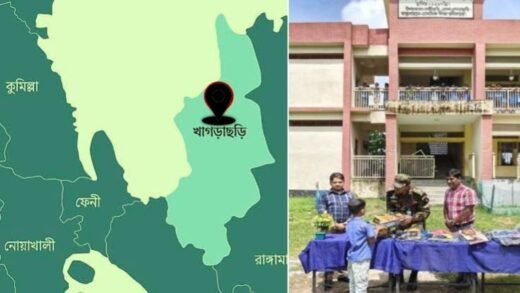 লক্ষীছড়ির দুর্গম জনপদে সেনাবাহিনীর শিক্ষা উপকরণ বিতরণ
