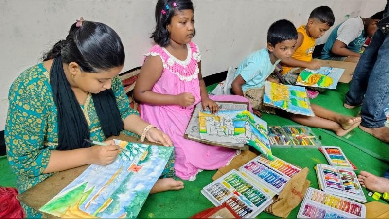 শেরপুরে কচি কণ্ঠের আসরের আয়োজনে শিশুদের চিত্রাঙ্কন প্রতিযোগিতা অনুষ্ঠিত