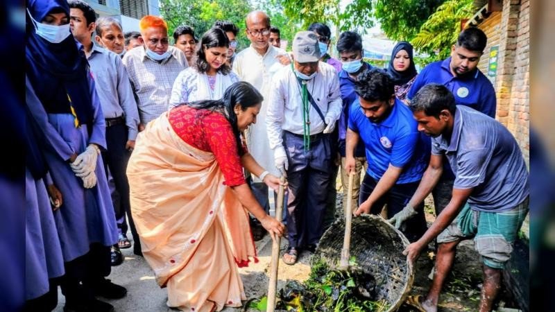 শেরপুরে ডেঙ্গু প্রতিরোধে ৩ মাসের.পরিচ্ছন্নতা অভিযান