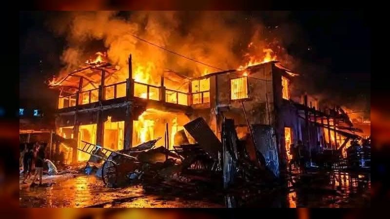 গৌরীপুরের ঐতিহ্যবাহী ঝলমল সিনেমা হলে আগুন, ব্যাপক ক্ষয়ক্ষতি