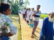 শ্রীবরদীতে নিজ অর্থায়নে সাঁকো নির্মাণ করে দিলেন মাওলানা আরিফুর রহমান