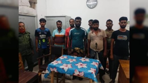 বনবিভাগের অভিযানে নিষিদ্ধ অভয়ারণ্য এলাকা থেকে ৮ জেলে আটক