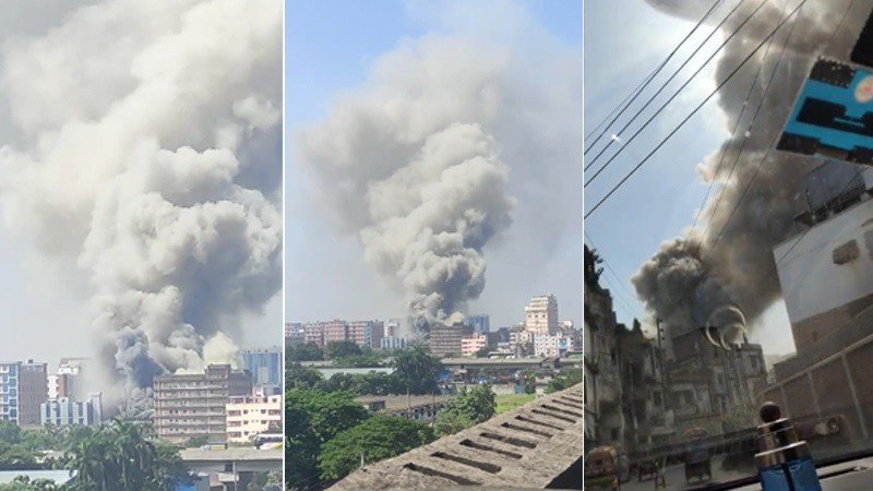 টঙ্গীতে ওষুধ কারখানার কেমিক্যাল গোডাউনে ভয়াবহ আগুন