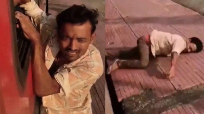 চলন্ত ট্রেনে মোবাইল চুরির চেষ্টা, জানালায় ঝুলিয়ে শিক্ষা দিলেন যাত্রীরা