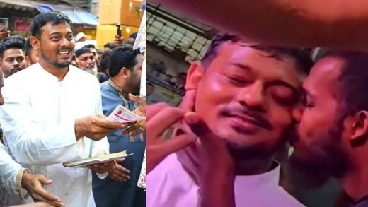 এবার নাসীরুদ্দীন পাটওয়ারীর গালে চুমু